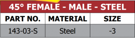 142 Series 45 Degree Female-Male Adapter