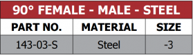 143 Series 90 Degree Female-Male Adapters