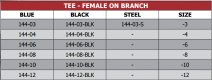 144 series TEE-Female on branch Adapters