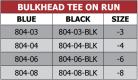 804 Series Bulkhead Tee On Run