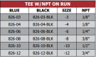 826 Series TEE with NPT on Run