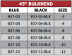 837 Series 45 Degree Aluminium Bulkhead