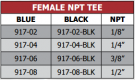 917 Series Female NPT Tee