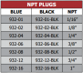 932 series NPT Plugs