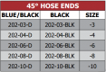 202 Series 45 Degree Hose End