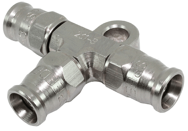 261 Series Hose End Tee with Bracket