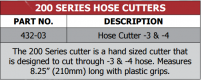 200 series hose cutters