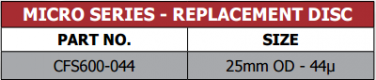 600 Micro Series Replacement Disc