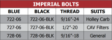 722,727 & 728 Series Imperial Bolts