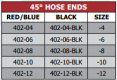 402 Series 45 Degree Hose Ends