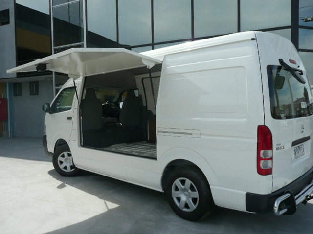 Custom body fabrication: Custom HiAce doors