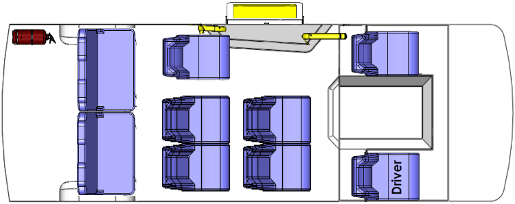 Floorplans for Toyota HiAce Commuter seat modifications