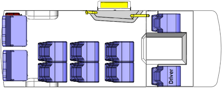 Floorplans for Toyota HiAce Commuter seat modifications