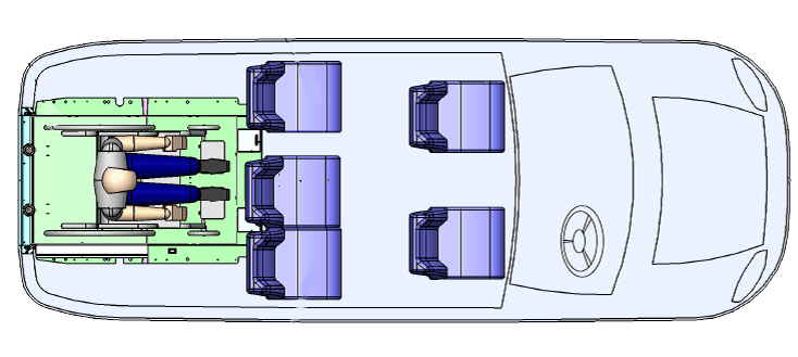 Volkswagen Caddy wheelchair floor plans